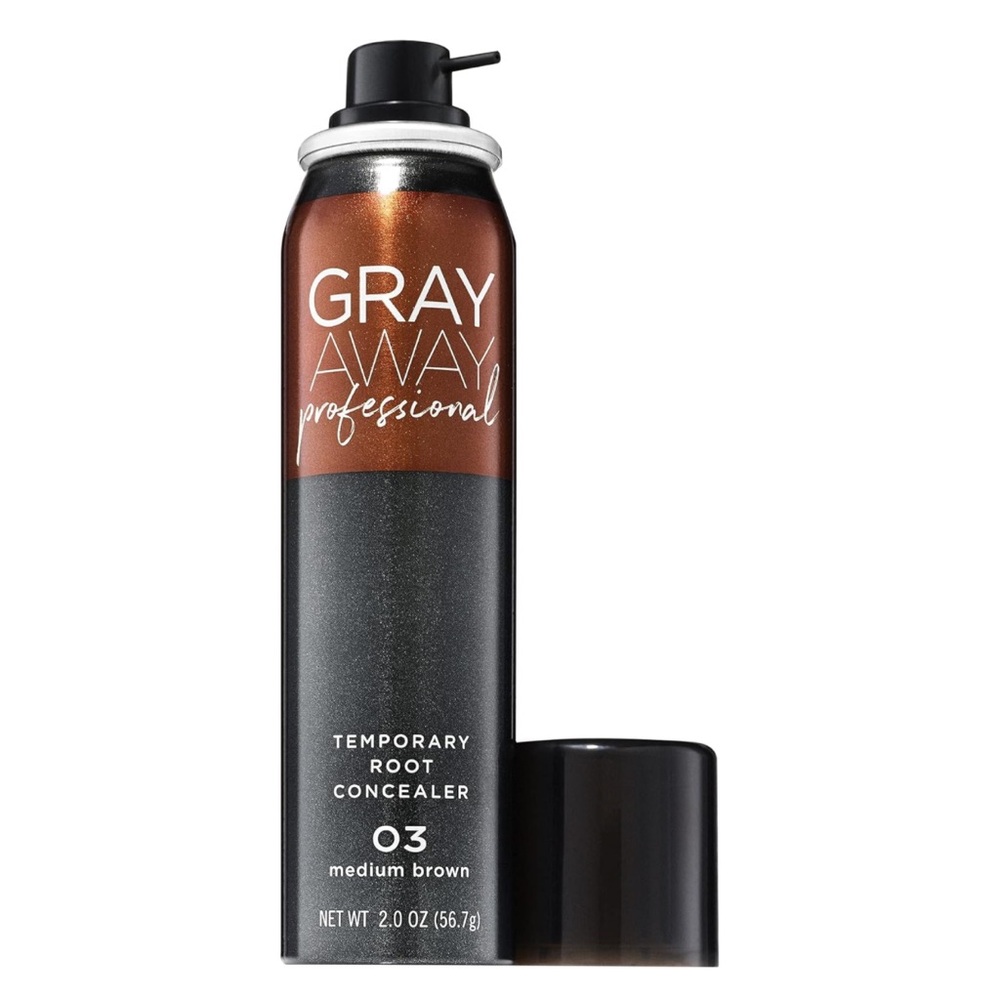 NEW 3 Gray Away Professional Temporary Root Concealer Spray, Medium Brown